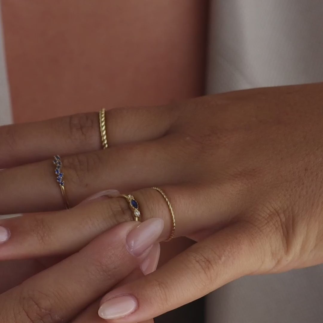 Cluster Marquise Birthstone Ring