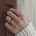 Bague de naissance triangulaire Toi et Moi