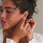 Boucles d'oreilles pendantes en perles initiales