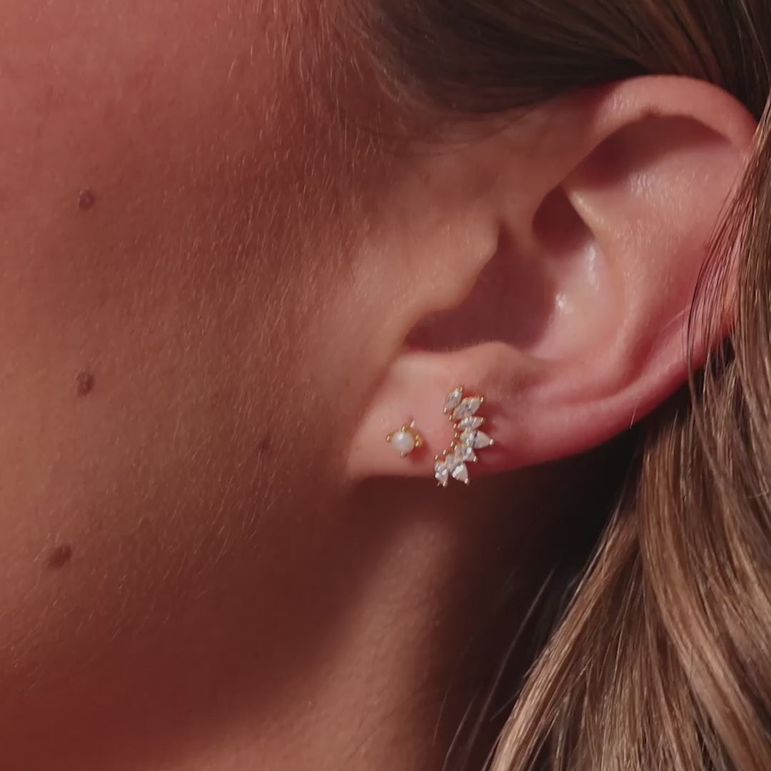 Marquise Diamond Flatback Climbers