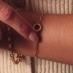 Cross & Heart Charm Bracelet in 18K Gold