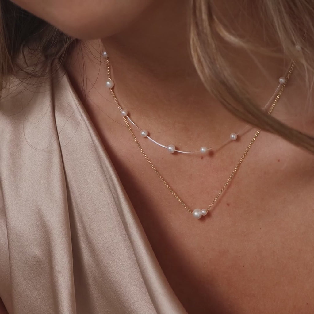 Floating Pearl Necklace