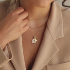 Stylish Pearl Initial Heart Necklace