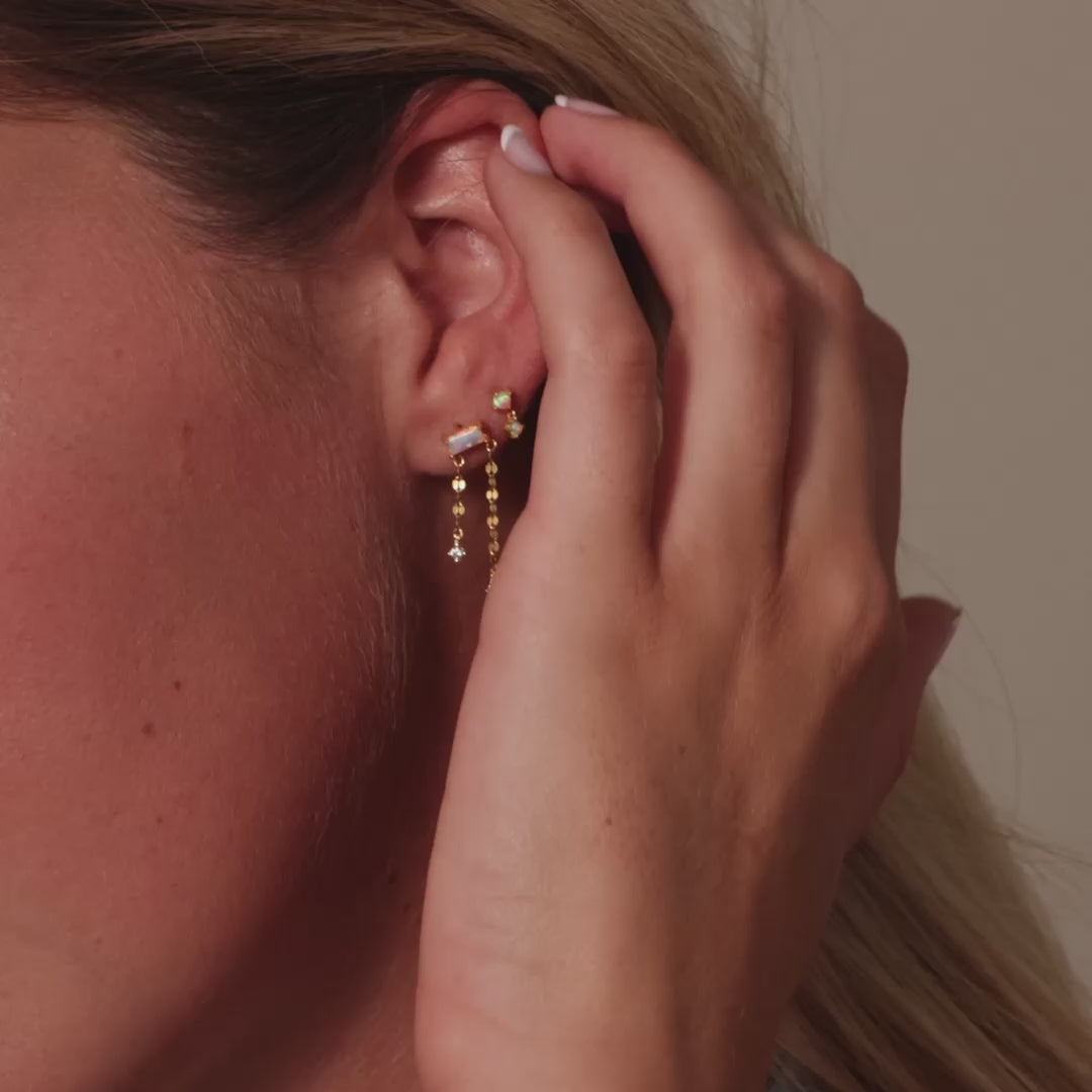 Opal Cascade Flat Back Studs