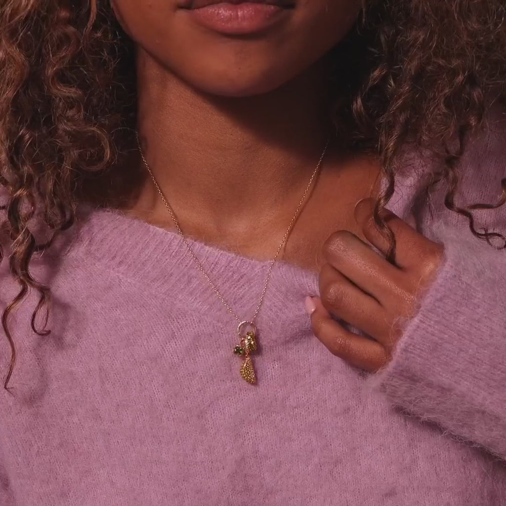 Square Bezel Amethyst Charm