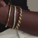 Bracelet chaîne torsadée en or 18 carats