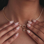 Collier à fermoir tennis en diamant en or 18 carats