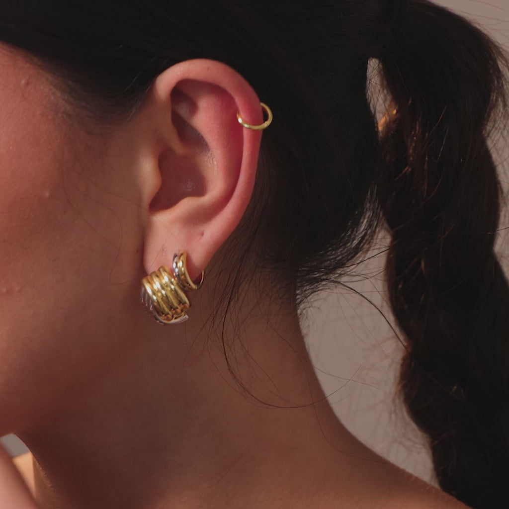 Ribbed Mixed Metal Studs