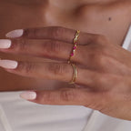 Marquise Bezel Birthstone Ring