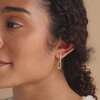 Pave Link Drop Earrings