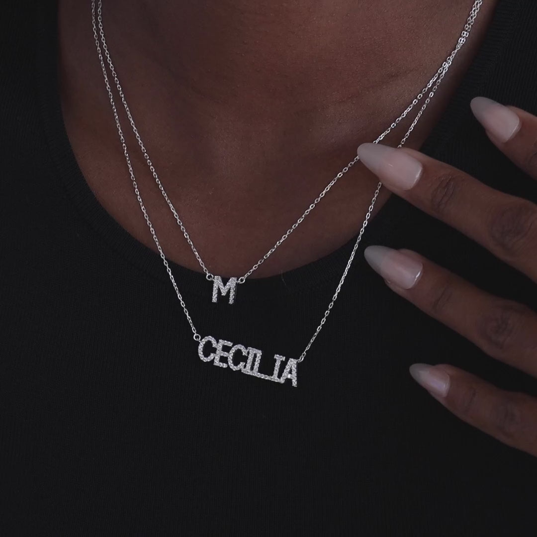 Pave Name Necklace
