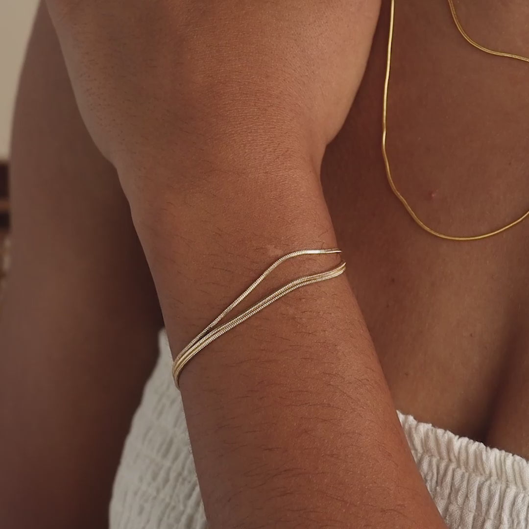 Triple Snake Chain Bracelet