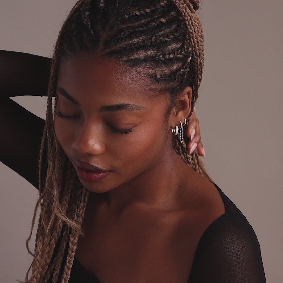 Pave Duo Chain Earrings