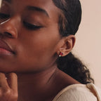 Pendientes de corazón granate