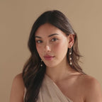 Long Pearl Dangle Earrings