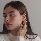 Rectangle Birth Flower Earrings