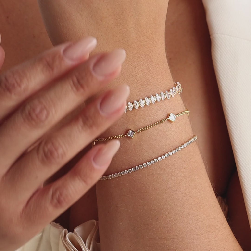 Marquise Diamond Tennis Bracelet