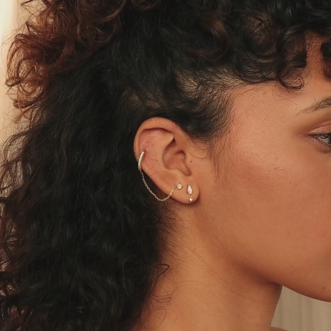 Boucles d'oreilles pendantes cerf-volant opale