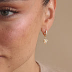 Pave Opal Star Huggies