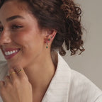 Clous d'oreilles papillon avec pierre de naissance