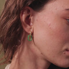 Jade Link Drop Hoops
