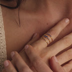 Sapphire Stacking Ring Set