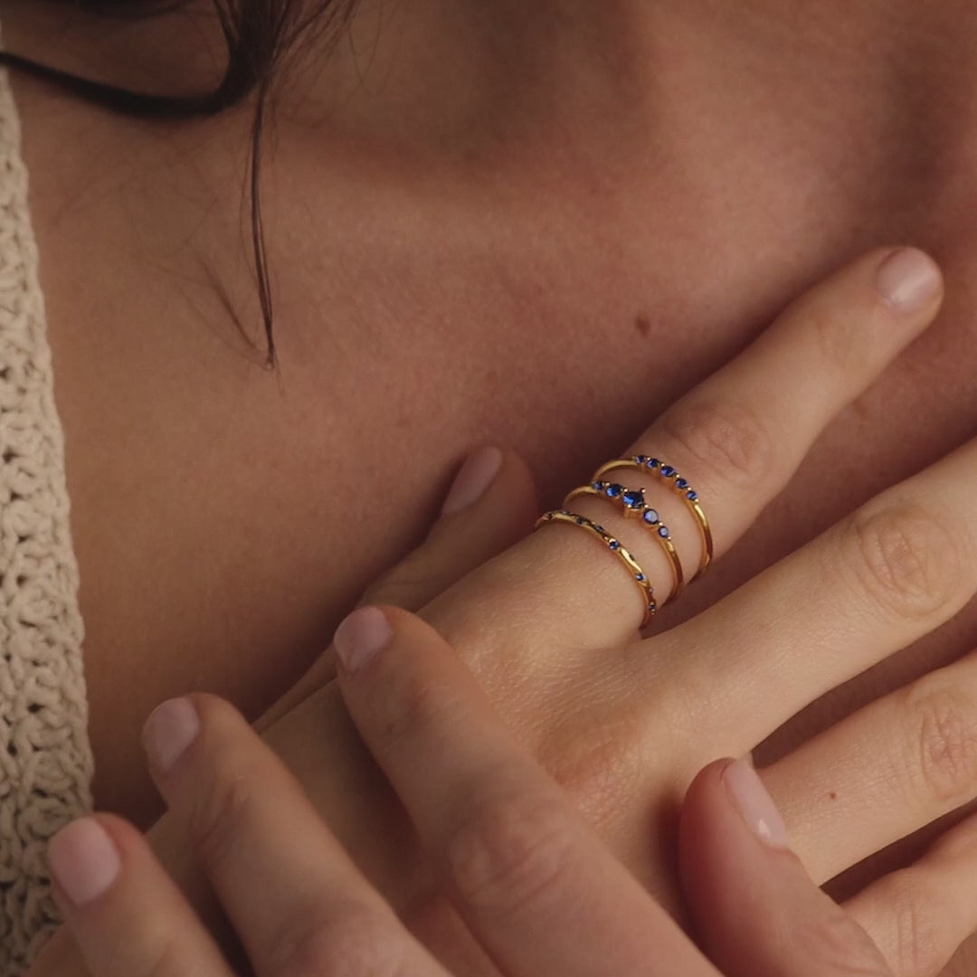 Sapphire Stacking Ring Set