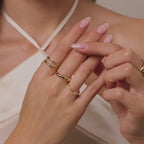 Sculpted Mixed Metal Link Ring