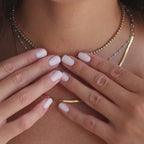 Turquoise Bezel Tennis Necklace