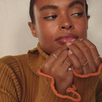 Bagues empilables en perles et diamants