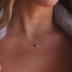 Toi et Moi Teardrop Heart Necklace in 18K Gold