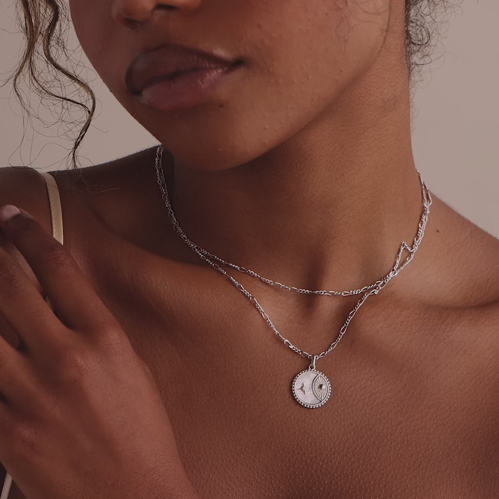 Gabi Coin Necklace in Silver