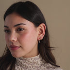 Pearl Diamond Cluster Huggies