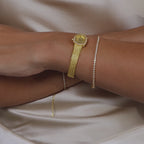 Woven Mesh Pave Timepiece