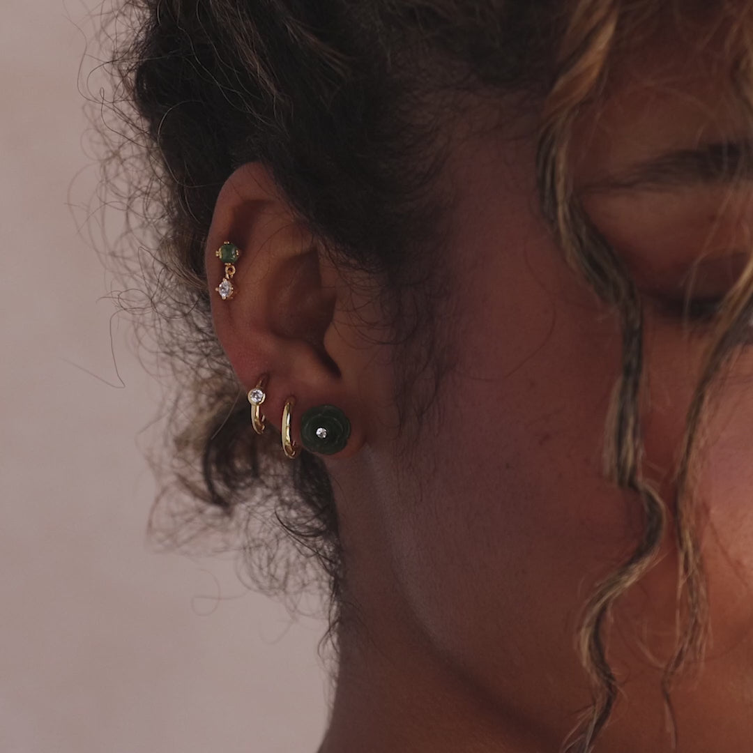 Jade Rose Studs