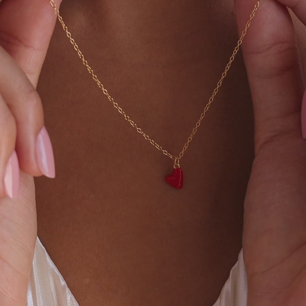 Little Red Heart Necklace