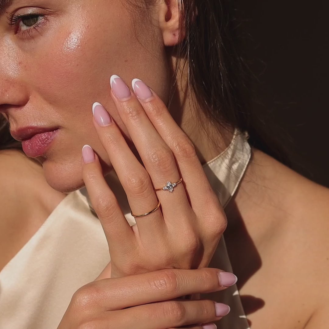 Pave Marquise Birthstone Ring