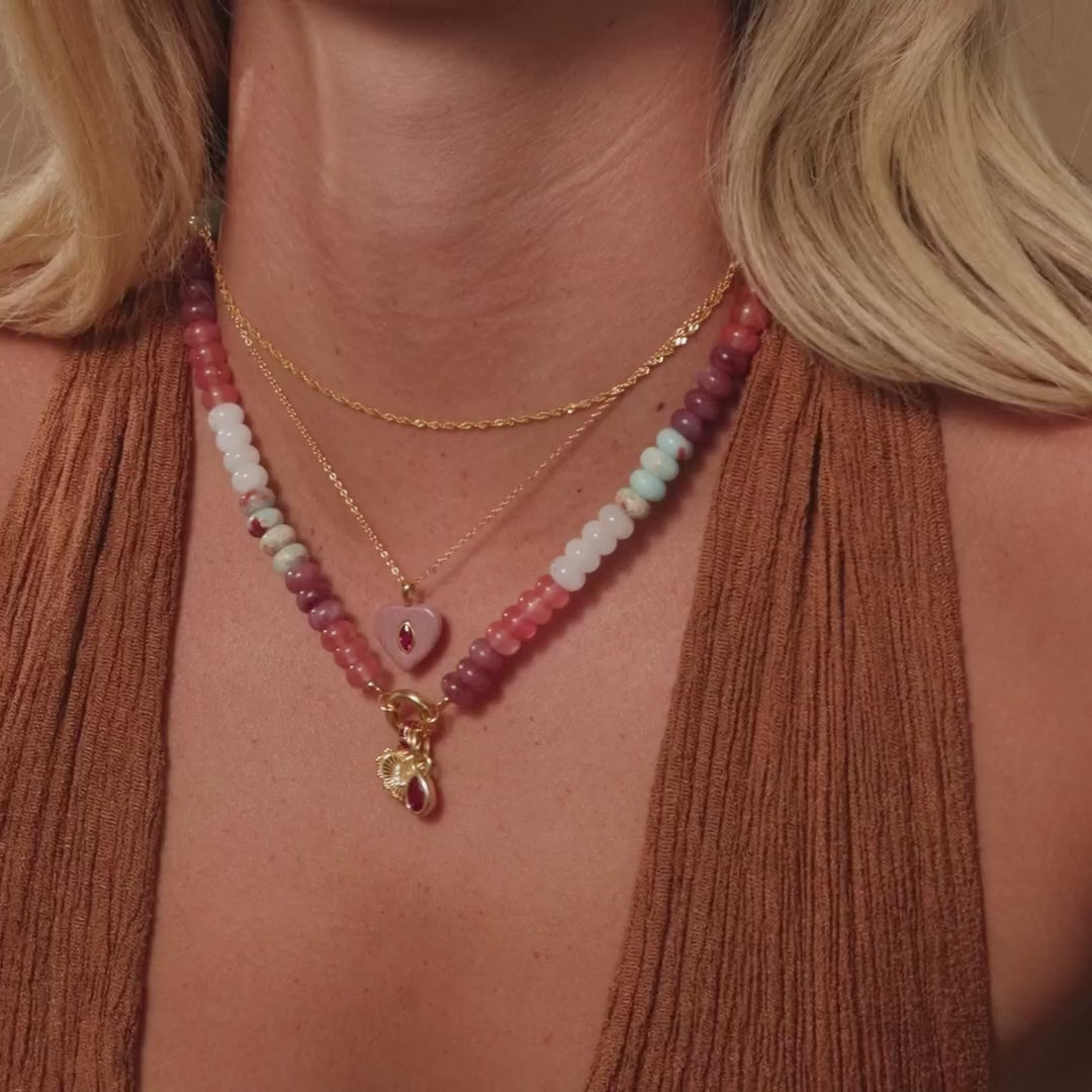 Ember Beaded Charm Necklace