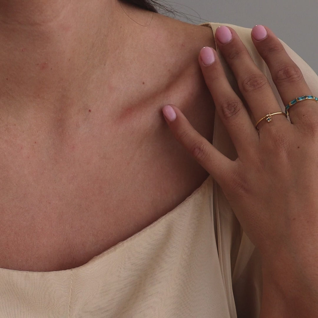 Dainty Birthstone Drop Ring