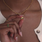 North Star Birthstone Heart Necklace