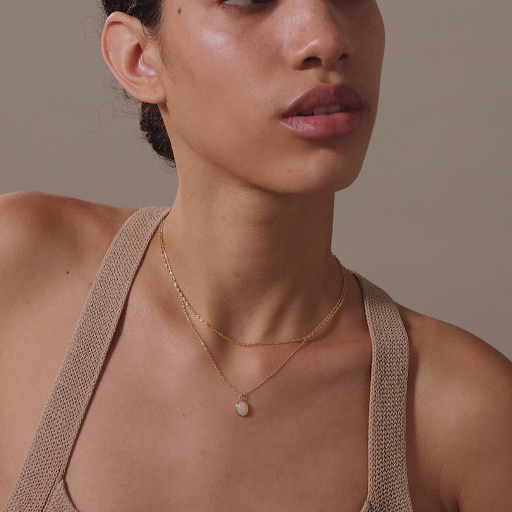 Moonstone Pendant Necklace