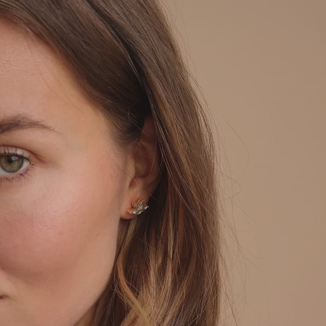 Aquamarine Marquise Studs