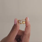 Toi et Moi Pear Birthstone Ring