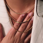 Bold Snake Chain Necklace in 18K Gold