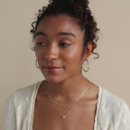 Encased Hexagon Diamond Necklace