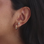 Baguette Garnet Drop Studs