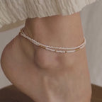 Dainty Pearl Beaded Anklet