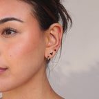 Black Art Deco Earrings Set