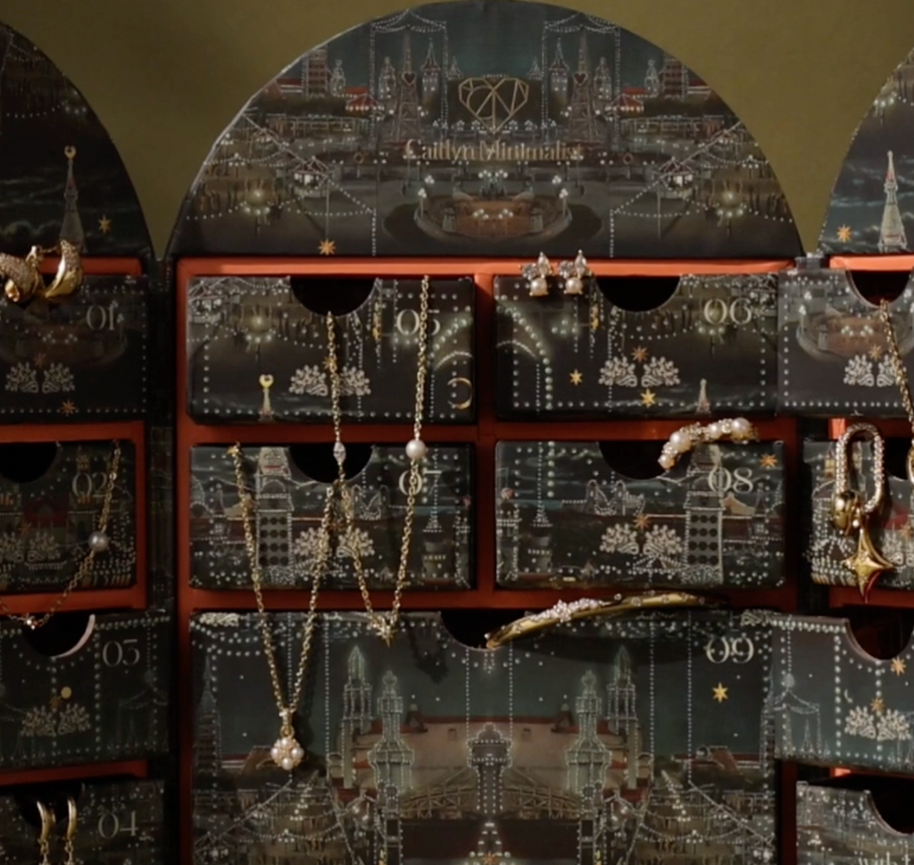 Starry Night Advent Calendar in 18K Gold