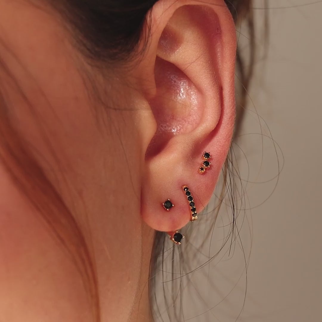 Black Diamond Earrings Set